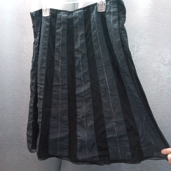 2 Layered Black Skirt - Picture 2 of 4